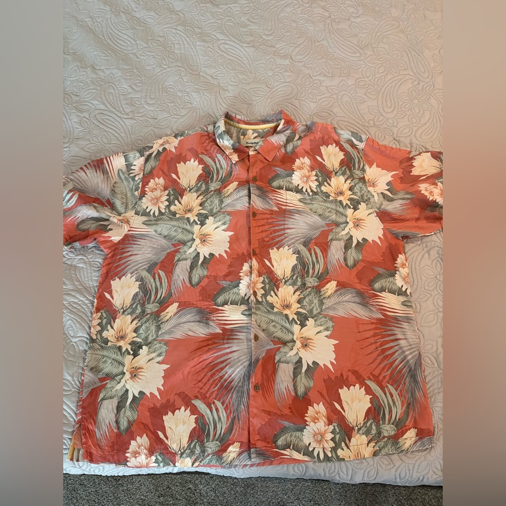 Tommy Bahama Coral Floral Button Down Shirt